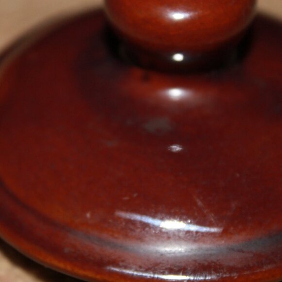 Vintage Brown Stoneware French Onion Soup Crock Bowl with Handle and Lid - Picture 12 of 16